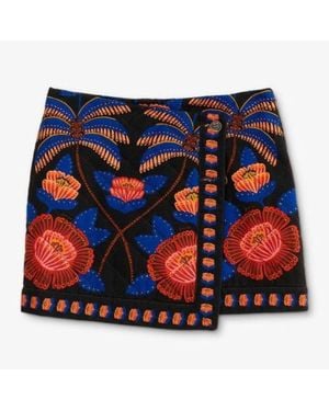 FARM Rio Living Bloom Mini Skirt - Blue