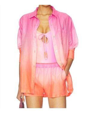 Beach Riot Cassidy Button-Down Top - Pink