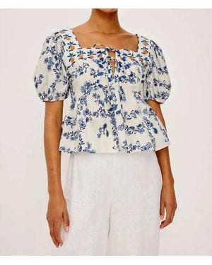 Rails Presley Peplum Top - Blue