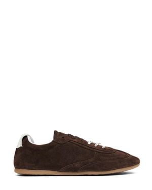 Alohas Chocolate Suede And Leather Sneakers - Brown
