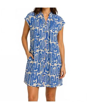 Thml Coastal Maze Dress - Blue