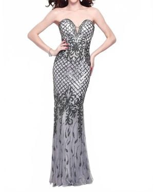 Primavera Strapless Sweetheart Neckline Gown - White