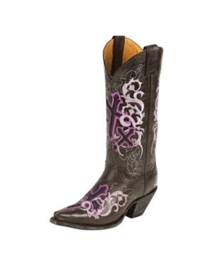 Justin Pointed Toe Boots - Brown