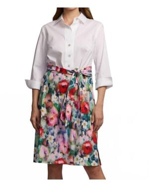 Hinson Wu Charlotte Quarter Sleeve Dress - White