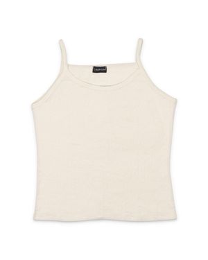 CALLIPYGIAN Pointelle Cream Tank - Natural