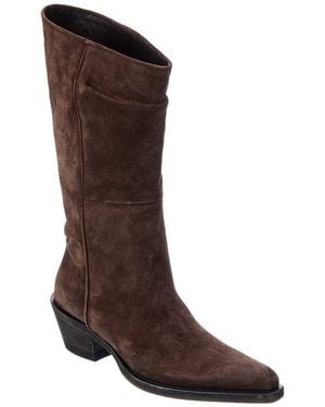 KHAITE Clive Suede Boot - Brown
