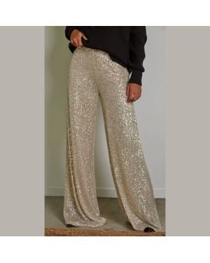 By Together Club Colby Sequin Pants - Metallic