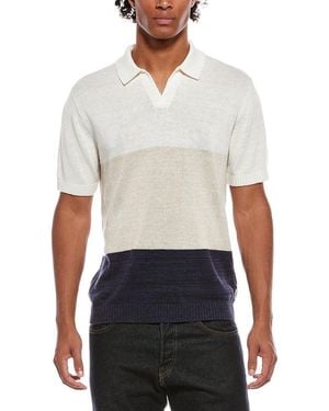 Onia Silk & Linen-Blend Johnny Polo Shirt - White