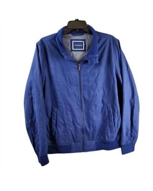 Club Room Water Resistant Bomber Jacket - Blue