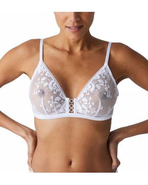 Simone Perele Orphee Sheer Plunge Bra - White