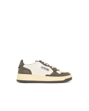 Autry 'Medalist Low' And Leather Sneakers - White