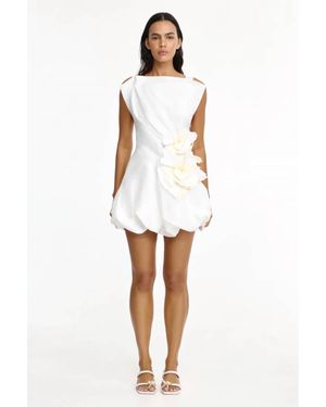 Acler Mini Dress For Stretch Dupion Fabrication - White