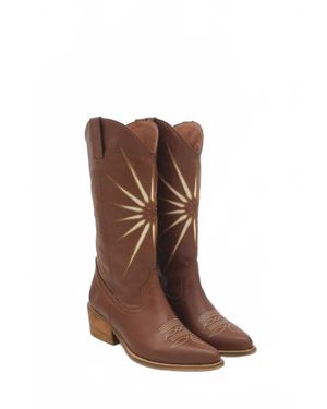 Stivali New York Moonrise Western Cowboy Boots - Brown