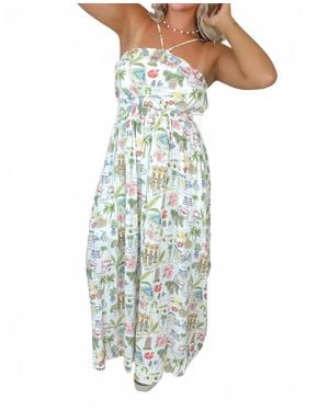 Main Strip Going Anywhere Maxi Dress - Blue