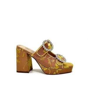 Exe' Luna Block Heel Sandal - Brown