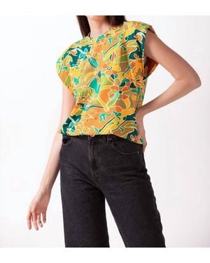 CELINA MOON Neera Knit Top - Metallic