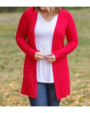 Michelle Mae Classic Cardigan - Red