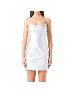 Endless Rose Metallic Mini Dress - White