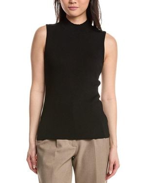Tahari Ribbed Knit Top - Black