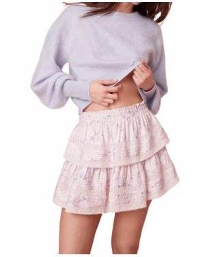 LoveShackFancy Ruffle Mini Skirt - Pink