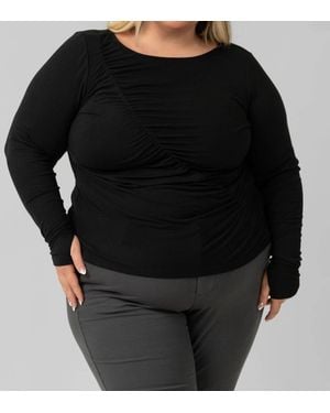Capsule 121 Bell Long Sleeve Crew Neck Tee - Black