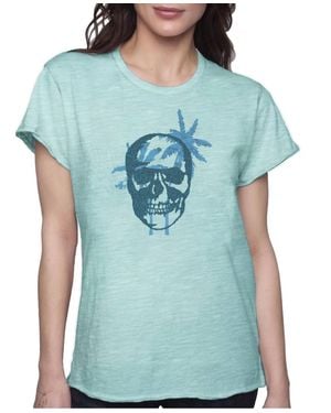 Unsweetened Palm Skull Tee - Blue