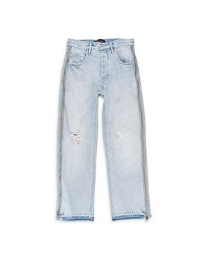 Purple Brand Full Side Zip Light Skinny Jeans - Blue