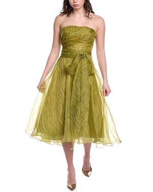 Rene Ruiz Stripe Midi Dress - Green