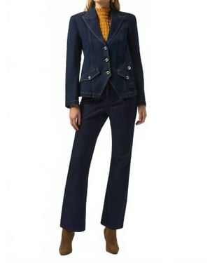 Joseph Ribkoff Stretch Denim Blazer - Blue