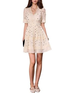 MIRA RICHI Mini Dress - Natural