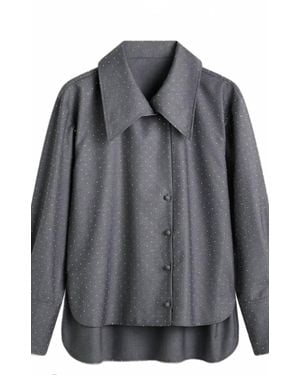 Scanlan Theodore Diamanté Shirt - Gray