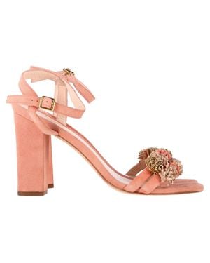 Loeffler Randall Tassel-Embellished Sandal Heels - Pink