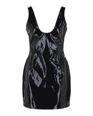 Ferragamo Patent Leather Mini Dress - Black