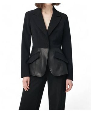 Iris Setlakwe Jacket With Leather Basque - Black