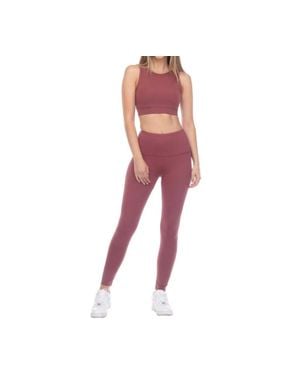 GOLDHAUS High Rise Leggings - Red