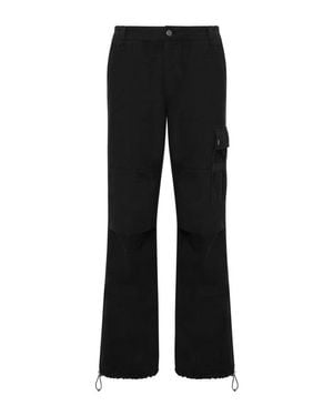 Moschino Relaxed-Fit Pants With Adjustable Drawstring Hem - Black