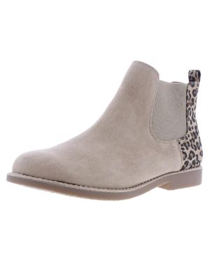 Seven Dials Marisah Faux Leather Slip On Ankle Boots - Gray