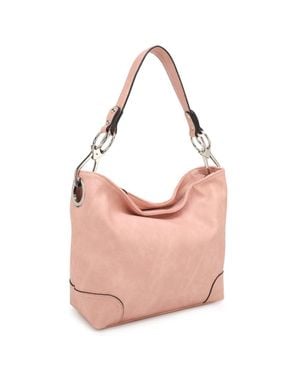 MKF Emily Hobo Bag Vegan Leather Multi Compartments By Mia K - Pink