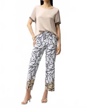 Joseph Ribkoff Abstract Pull On Ankle Pants - Multicolor