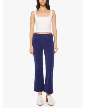 Mother Bookie Flood Cord Bootcut Pants - Blue