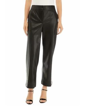 Ruby Rd. Faux Leather Wide Leg Pants - Black