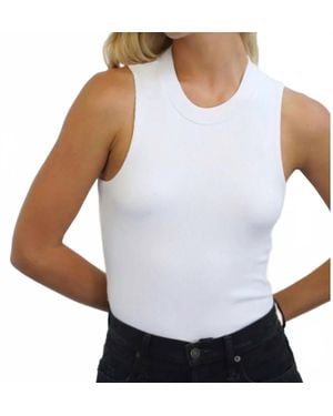 LNA Ribbed Double Layer Tank Top - White