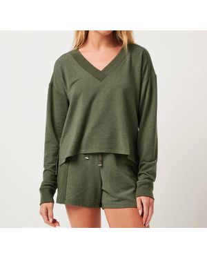 Travis Mathew Cloud Terry Pullover Top - Green