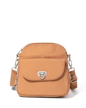 Baggallini Coastal Flip Lock Crossbody Bag - Natural