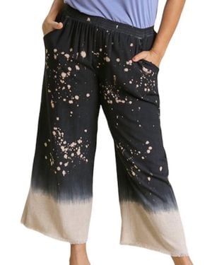 Umgee Dip Dye Wide Leg Pant - Black