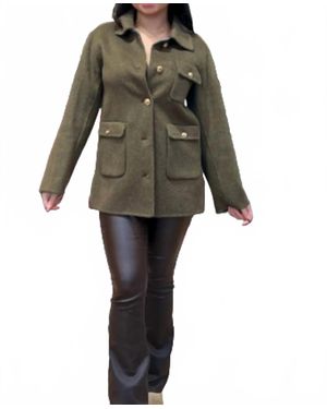 Pissenlit Cashmere Bark Jacket With Button - Multicolor