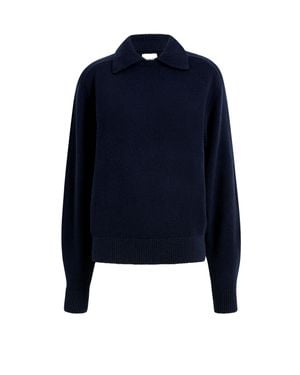 KHAITE Wool-Blend Jackson Sweater - Blue