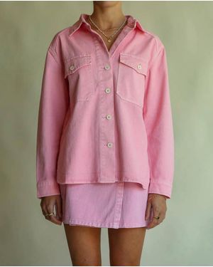 Araminta James Merci Denim Shacket - Pink