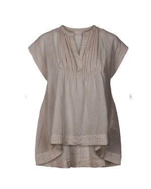 Rabens Saloner Mag V-Neck Top - Gray