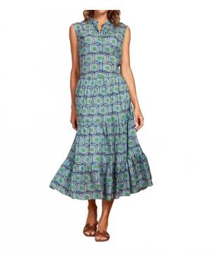 0039 Italy Mila Sleeveless Maxi Dress - Blue